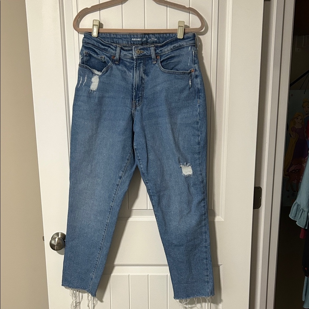 Classic Blue Distressed Women Jeans
